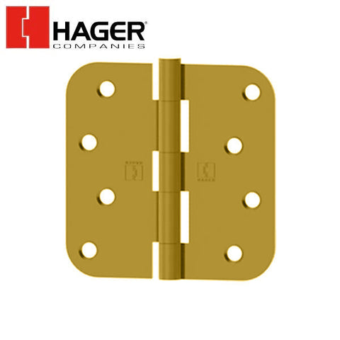 Hager - RC1841 - 5-Knuckle - Round Corner 5/8" Radius - Plain Bearing With Fasteners - 4" x 4" - Optional Finish Hager - RC1841 - 5-Knuckle - Round Corner 5/8" Radius - Plain Bearing With Fasteners - 4" x 4" - Optional Finish