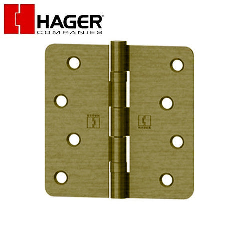 Hager - RCBB1741 - 5-Knuckle - Round Corner 1/4" Radius - Ball Bearing with Fasteners - Optional Size - Optional Finish Hager - RCBB1741 - 5-Knuckle - Round Corner 1/4" Radius - Ball Bearing with Fasteners - Optional Size - Optional Finish
