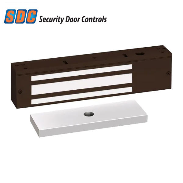 SDC - 1581X - Single Magnetic Lock - Surface Mount - 650lbs. - 12/24VDC - Dark Bronze - Grade 1 - UHS Hardware SDC - 1581X - Single Magnetic Lock - Surface Mount - 650lbs. - 12/24VDC - Dark Bronze - Grade 1 - UHS Hardware