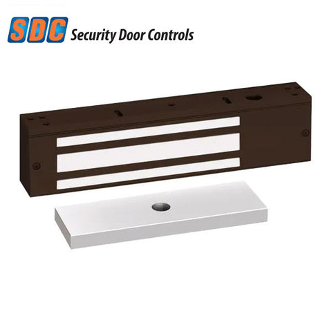SDC - 1581X - Single Magnetic Lock - Surface Mount - 650lbs. - 12/24VDC - Dark Bronze - Grade 1 - UHS Hardware SDC - 1581X - Single Magnetic Lock - Surface Mount - 650lbs. - 12/24VDC - Dark Bronze - Grade 1 - UHS Hardware