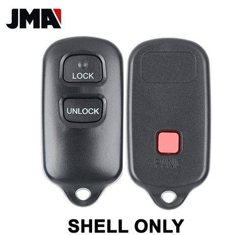 1998-2008 Toyota / 3-Button Keyless Entry Remote SHELL for GQ43VT14T (JMA) - UHS Hardware 1998-2008 Toyota / 3-Button Keyless Entry Remote SHELL for GQ43VT14T (JMA) - UHS Hardware