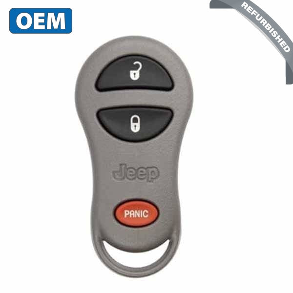 1999-2004 Jeep Cherokee / Grand Cherokee / 3-Button FOB Keyless Entry Remote / PN: 56036859 / 56036860 / GQ43VT9T/ (OEM) - UHS Hardware 1999-2004 Jeep Cherokee / Grand Cherokee / 3-Button FOB Keyless Entry Remote / PN: 56036859 / 56036860 / GQ43VT9T/ (OEM) - UHS Hardware