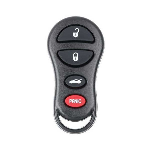 1999-2005 Chrysler Dodge Jeep / 4-Button Keyless Entry Remote Key SHELL for GQ43VT13T / GQ43VT17T / GQ43VT9T (JMA) - UHS Hardware 1999-2005 Chrysler Dodge Jeep / 4-Button Keyless Entry Remote Key SHELL for GQ43VT13T / GQ43VT17T / GQ43VT9T (JMA) - UHS Hardware