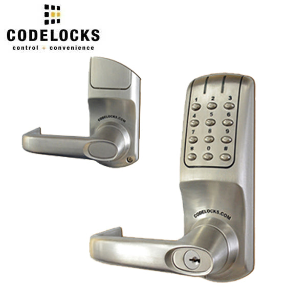 Code Locks - CL5250 - Electronic Smart Lock - Heavy Duty - 2 3/4" Backset - Mortise Lock (86 Prep) - Optional IC Cylinder Prep - Brushed Steel - Fire Rated - Grade 2 - UHS Hardware Code Locks - CL5250 - Electronic Smart Lock - Heavy Duty - 2 3/4" Backset - Mortise Lock (86 Prep) - Optional IC Cylinder Prep - Brushed Steel - Fire Rated - Grade 2 - UHS Hardware