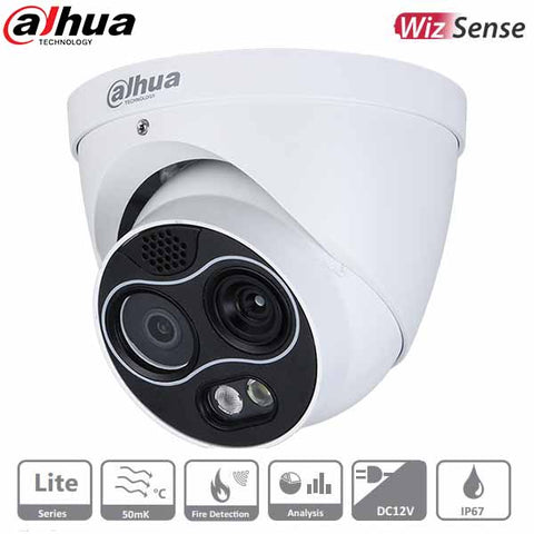 Dahua / IP Camera / 4MP / Hybrid Thermal Network Eyeball / 2 mm, 3.5 mm, or 7 mm Fixed Thermal Lens / WDR / IP67 / 5 Year Warranty / DH-TPC-DF1241N-D7F8 - UHS Hardware Dahua / IP Camera / 4MP / Hybrid Thermal Network Eyeball / 2 mm, 3.5 mm, or 7 mm Fixed Thermal Lens / WDR / IP67 / 5 Year Warranty / DH-TPC-DF1241N-D7F8 - UHS Hardware