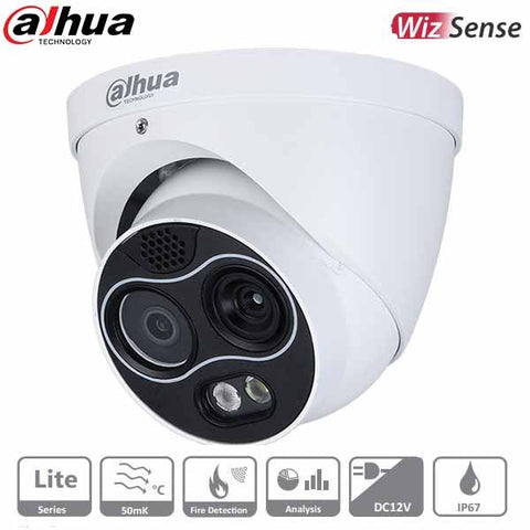 Dahua / IP Camera / 4MP / Hybrid Thermal Network Eyeball / 2 mm, 3.5 mm, or 7 mm Fixed Thermal Lens / WDR / IP67 / 5 Year Warranty / DH-TPC-DF1241N-D7F8 - UHS Hardware Dahua / IP Camera / 4MP / Hybrid Thermal Network Eyeball / 2 mm, 3.5 mm, or 7 mm Fixed Thermal Lens / WDR / IP67 / 5 Year Warranty / DH-TPC-DF1241N-D7F8 - UHS Hardware