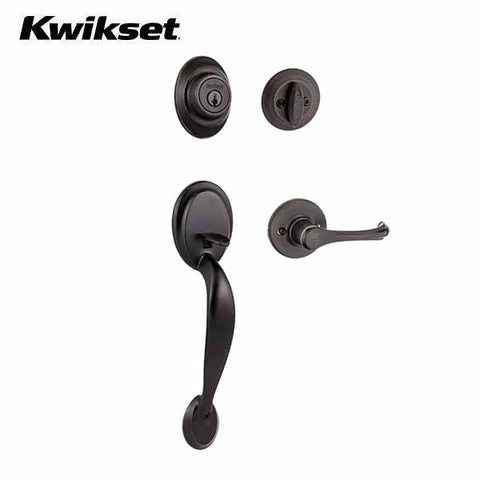 Kwikset - 687DAXDNL - 11P - SMT - Dakota Handleset with Dorian Lever - Deadbolt Keyed One Side - featuring SmartKey - Round Rose - Venetian Bronze - Keyed Entry - Grade 3 - UHS Hardware Kwikset - 687DAXDNL - 11P - SMT - Dakota Handleset with Dorian Lever - Deadbolt Keyed One Side - featuring SmartKey - Round Rose - Venetian Bronze - Keyed Entry - Grade 3 - UHS Hardware