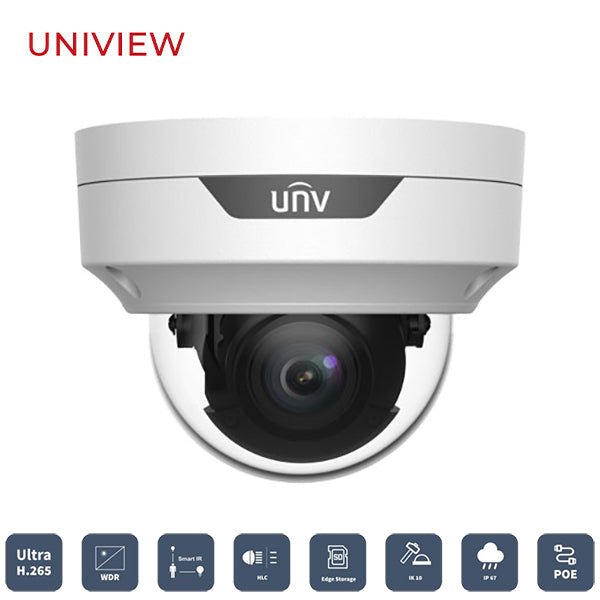 Uniview / UNV/ IP / 5MP / Dome Camera / Motorized Varifocal / 2.8-12mm Lens / Outdoor / WDR / IP67 / IK10 / 30m Smart IR / Auto Focus / 3 Year Warranty / UNV-3535SR3-DVPZ-F - UHS Hardware Uniview / UNV/ IP / 5MP / Dome Camera / Motorized Varifocal / 2.8-12mm Lens / Outdoor / WDR / IP67 / IK10 / 30m Smart IR / Auto Focus / 3 Year Warranty / UNV-3535SR3-DVPZ-F - UHS Hardware
