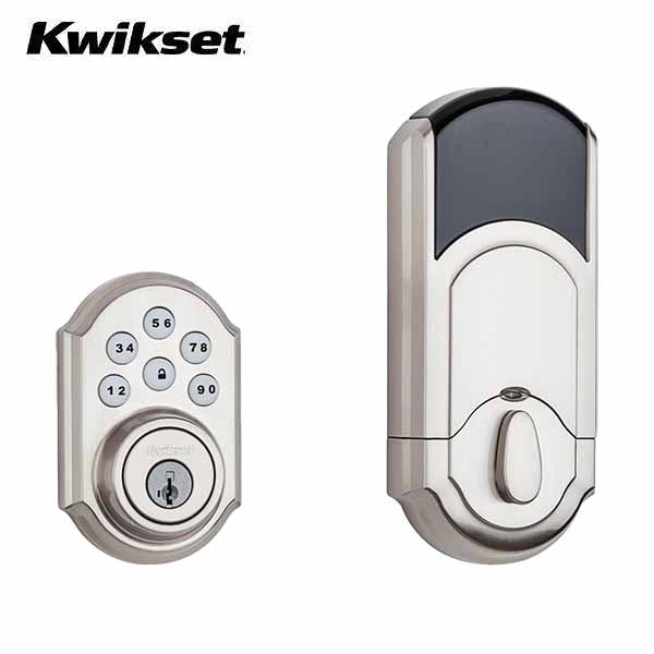 Kwikset - 910 SmartCode Traditional Electronic Deadbolt with Z-Wave Technology - Satin Nickel Finish - UHS Hardware Kwikset - 910 SmartCode Traditional Electronic Deadbolt with Z-Wave Technology - Satin Nickel Finish - UHS Hardware