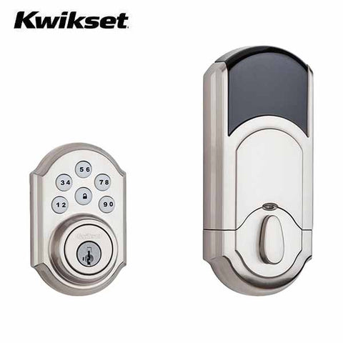 Kwikset - 910 SmartCode Traditional Electronic Deadbolt with Z-Wave Technology - Satin Nickel Finish - UHS Hardware Kwikset - 910 SmartCode Traditional Electronic Deadbolt with Z-Wave Technology - Satin Nickel Finish - UHS Hardware