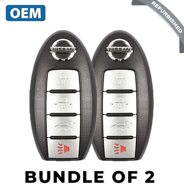 2 X 2014-2016 Nissan Rogue / 4-Button Smart Key Pn: 285E3-4Cb6A Kr5S180144106 (Bundle Of 2) 2 X 2014-2016 Nissan Rogue / 4-Button Smart Key Pn: 285E3-4Cb6A Kr5S180144106 (Bundle Of 2)