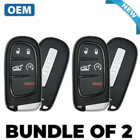 2 x 2014-2021 Jeep Cherokee / 5-Button Smart Key / PN: 68141580AF / GQ4-54T (BUNDLE OF 2) - UHS Hardware 2 x 2014-2021 Jeep Cherokee / 5-Button Smart Key / PN: 68141580AF / GQ4-54T (BUNDLE OF 2) - UHS Hardware
