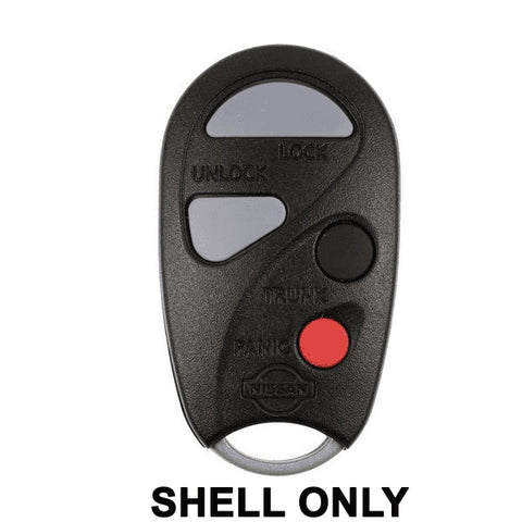 2000-2004 Nissan / 4-Button Keyless Entry Remote SHELL for NHVBU427 / NHVWBU43 (JMA) - UHS Hardware 2000-2004 Nissan / 4-Button Keyless Entry Remote SHELL for NHVBU427 / NHVWBU43 (JMA) - UHS Hardware