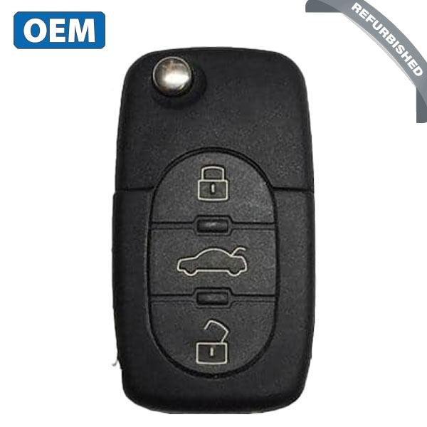 2001-2006 Audi / 4-Button Flip Key / PN: 8Z0837231F / MYT8Z0837231 (OEM) - UHS Hardware 2001-2006 Audi / 4-Button Flip Key / PN: 8Z0837231F / MYT8Z0837231 (OEM) - UHS Hardware
