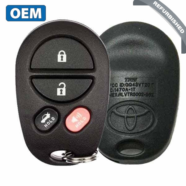 2004-2009 Toyota Avalon Solara / 4-Button Keyless Entry Remote / PN: 89742-07020 / GQ43VT20T (OEM) - UHS Hardware 2004-2009 Toyota Avalon Solara / 4-Button Keyless Entry Remote / PN: 89742-07020 / GQ43VT20T (OEM) - UHS Hardware