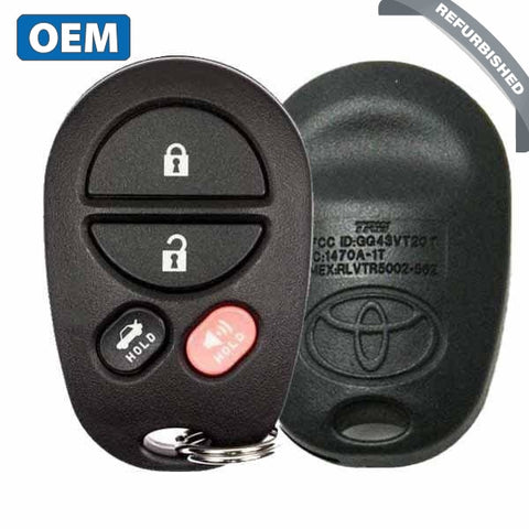 2004-2009 Toyota Avalon Solara / 4-Button Keyless Entry Remote / PN: 89742-07020 / GQ43VT20T (OEM) - UHS Hardware 2004-2009 Toyota Avalon Solara / 4-Button Keyless Entry Remote / PN: 89742-07020 / GQ43VT20T (OEM) - UHS Hardware