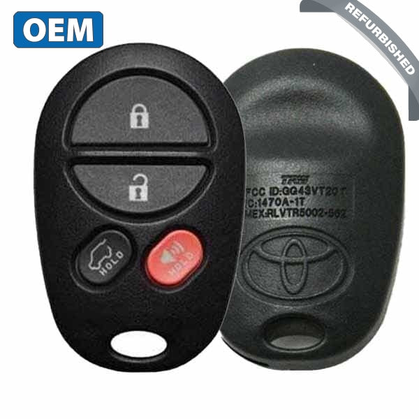 2004-2012 Toyota Highlander / 4-Button Keyless Entry Remote / PN: 89742-0W011 / GQ43VT20T (OEM) - UHS Hardware 2004-2012 Toyota Highlander / 4-Button Keyless Entry Remote / PN: 89742-0W011 / GQ43VT20T (OEM) - UHS Hardware