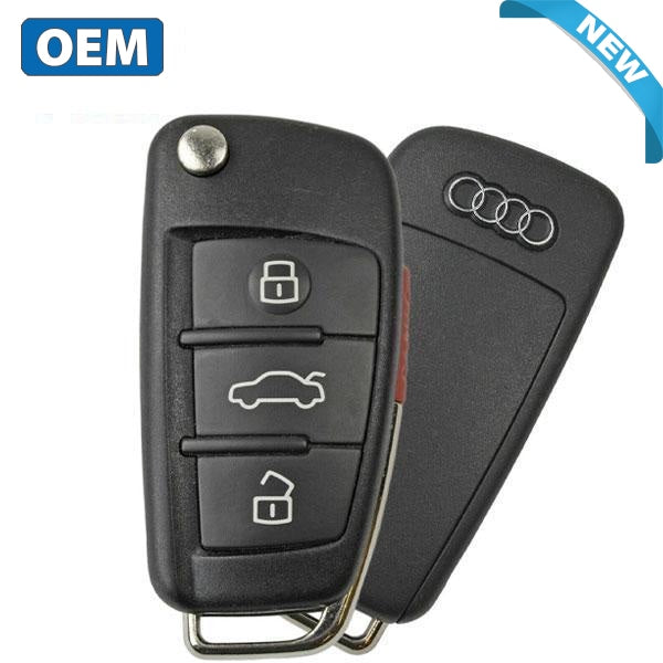 2006-2010 Audi / 4-Button Flip Key / PN: 8E0837220 / MYT4073A (OEM) - UHS Hardware 2006-2010 Audi / 4-Button Flip Key / PN: 8E0837220 / MYT4073A (OEM) - UHS Hardware