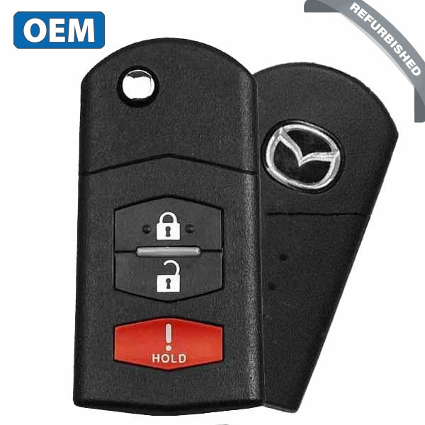 2006-2008 Mazda / 3-Button Flip-Key / PN: 4238A-41525 / KPU41788 (OEM Refurb) - UHS Hardware 2006-2008 Mazda / 3-Button Flip-Key / PN: 4238A-41525 / KPU41788 (OEM Refurb) - UHS Hardware