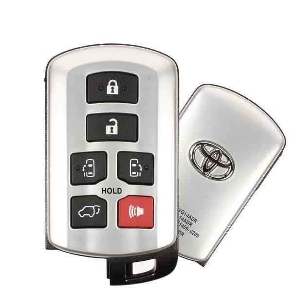 2011-2020 Toyota Sienna / 6-Button Smart Key / PN: 89904-08010 / HYQ14ADR (OEM) - UHS Hardware 2011-2020 Toyota Sienna / 6-Button Smart Key / PN: 89904-08010 / HYQ14ADR (OEM) - UHS Hardware