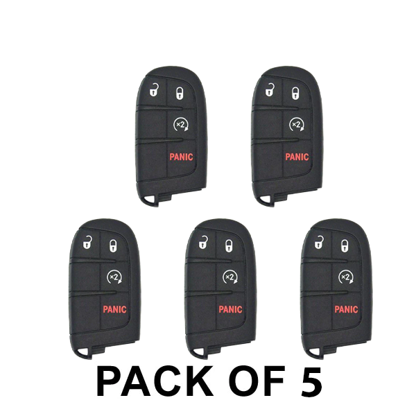 5 x 2011-2020 Jeep Dodge / 4-Button Smart Key / M3N-40821302 (AFTERMARKET) (Pack of 5) - UHS Hardware 5 x 2011-2020 Jeep Dodge / 4-Button Smart Key / M3N-40821302 (AFTERMARKET) (Pack of 5) - UHS Hardware