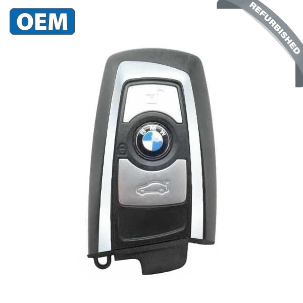 2013-2018 Bmw 7 / 5 3 Series 3-Button Smart Key Ygohuf5767 Fem 433 Mhz - Silver Trim (Oem Refurb) 2013-2018 Bmw 7 / 5 3 Series 3-Button Smart Key Ygohuf5767 Fem 433 Mhz - Silver Trim (Oem Refurb)