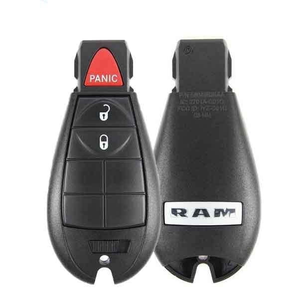 2013-2019 Dodge RAM / 3-Button Remote Fobik Key / PN:56046953AE / GQ4-53T (OEM) - UHS Hardware 2013-2019 Dodge RAM / 3-Button Remote Fobik Key / PN:56046953AE / GQ4-53T (OEM) - UHS Hardware