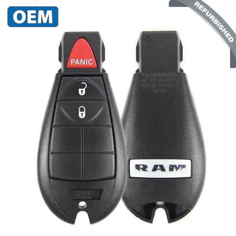 2013-2019 Dodge RAM / 3-Button Remote Fobik Key / PN:56046953AE / GQ4-53T (OEM) - UHS Hardware 2013-2019 Dodge RAM / 3-Button Remote Fobik Key / PN:56046953AE / GQ4-53T (OEM) - UHS Hardware