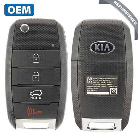 2014-2019 Kia Soul / 4-Button Flip Key Pn: 95430-B2100 Osloka-875T (Ps) (Oem Refurb) 2014-2019 Kia Soul / 4-Button Flip Key Pn: 95430-B2100 Osloka-875T (Ps) (Oem Refurb)