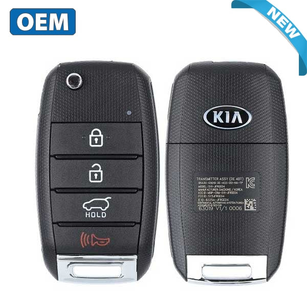 2017-2019 Kia Niro / 4-Button Flip Key / PN: 95430-G5010 / SY5JFRGE04 (DE 4BT) (OEM) - UHS Hardware 2017-2019 Kia Niro / 4-Button Flip Key / PN: 95430-G5010 / SY5JFRGE04 (DE 4BT) (OEM) - UHS Hardware