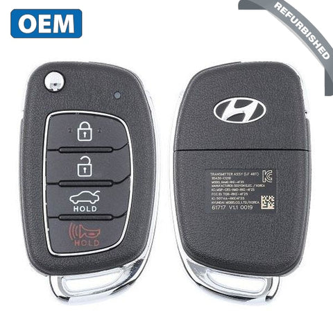 2017-2020 Hyundai Sonata / 4-Button Flip Key / PN: 95430-C1210 / TQ8-RKE-4F25 (LF 4BT) (OEM) - UHS Hardware 2017-2020 Hyundai Sonata / 4-Button Flip Key / PN: 95430-C1210 / TQ8-RKE-4F25 (LF 4BT) (OEM) - UHS Hardware
