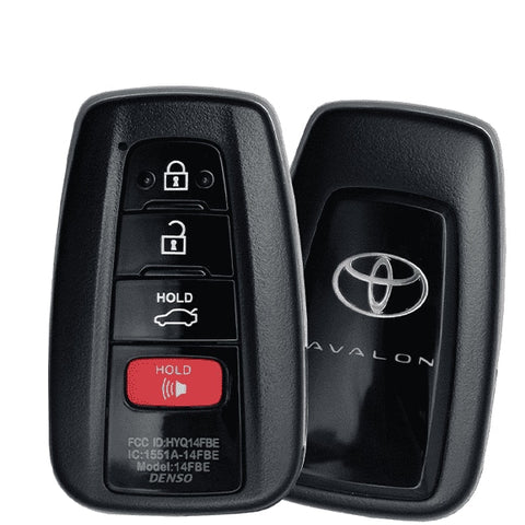 2019 Toyota Avalon / 4-Button Smart Key / PN: 8990H-07010 / HYQ14FBE - 0410 / for NON-Hybrid Models / Silver Logo (OEM) - UHS Hardware 2019 Toyota Avalon / 4-Button Smart Key / PN: 8990H-07010 / HYQ14FBE - 0410 / for NON-Hybrid Models / Silver Logo (OEM) - UHS Hardware