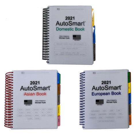 Michael Hyde - 2021 AutoSmart 3 Book Set - Asian, European & Domestic books - UHS Hardware Michael Hyde - 2021 AutoSmart 3 Book Set - Asian, European & Domestic books - UHS Hardware