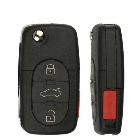 1997-2006 Audi / 4-Button Flip Key / MYT8Z0837231 (RK-AU-231) - UHS Hardware 1997-2006 Audi / 4-Button Flip Key / MYT8Z0837231 (RK-AU-231) - UHS Hardware