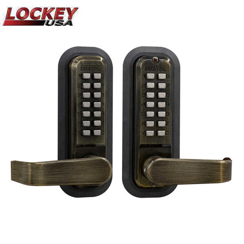 Lockey - 2835-DC - Mechanical Keypad - Keyless Lock - Lever - Passage - Double Combination - UHS Hardware Lockey - 2835-DC - Mechanical Keypad - Keyless Lock - Lever - Passage - Double Combination - UHS Hardware