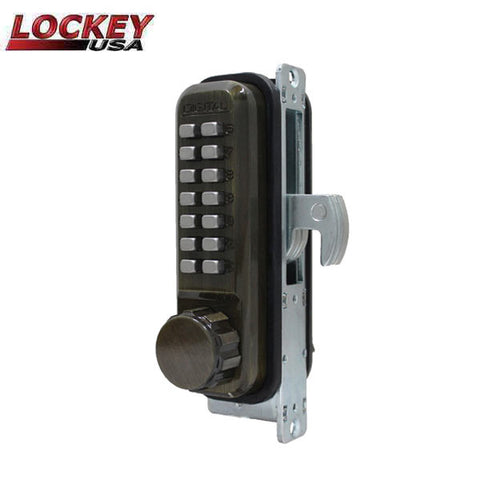 Lockey - 2950-DC - Narrow Stile - Mechanical Keypad - Keyless Hook Bolt Lock - Double Combination - UHS Hardware Lockey - 2950-DC - Narrow Stile - Mechanical Keypad - Keyless Hook Bolt Lock - Double Combination - UHS Hardware