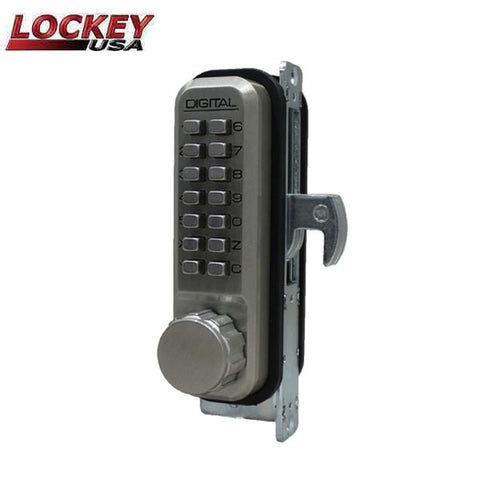 Lockey - 2950-DC - Narrow Stile - Mechanical Keypad - Keyless Hook Bolt Lock - Double Combination - UHS Hardware Lockey - 2950-DC - Narrow Stile - Mechanical Keypad - Keyless Hook Bolt Lock - Double Combination - UHS Hardware