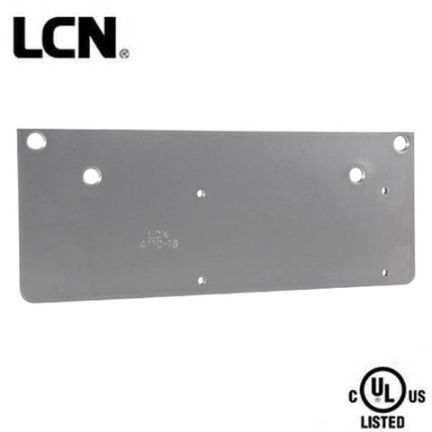 LCN - 4110-18-AL - Drop Plate for 4110 Series Door Closers - Aluminum - UHS Hardware LCN - 4110-18-AL - Drop Plate for 4110 Series Door Closers - Aluminum - UHS Hardware