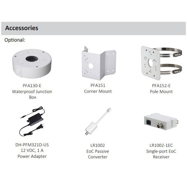 Dahua / IP Camera / 4MP Bullet / 3.6 mm Fixed Lens / WDR / IP67 / ePoE / 5 Year Warranty / DH-N45EF63 - UHS Hardware Dahua / IP Camera / 4MP Bullet / 3.6 mm Fixed Lens / WDR / IP67 / ePoE / 5 Year Warranty / DH-N45EF63 - UHS Hardware