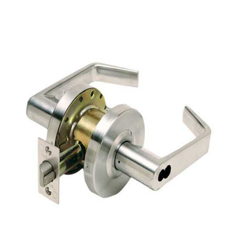 TELL - CL102262 - Standard Duty Cylindrical Leverset - Cortland - Classroom - IC Core - 2 3/4" Backset - Satin Chrome - Grade 2 - UHS Hardware TELL - CL102262 - Standard Duty Cylindrical Leverset - Cortland - Classroom - IC Core - 2 3/4" Backset - Satin Chrome - Grade 2 - UHS Hardware