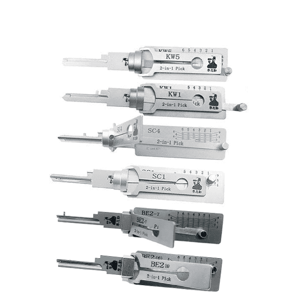 ORIGINAL LISHI - Residential Tools - KW1 - KW5 - SC1 - SC4 - BE2-6 - BE2-7 (BUNDLE OF 6) - UHS Hardware ORIGINAL LISHI - Residential Tools - KW1 - KW5 - SC1 - SC4 - BE2-6 - BE2-7 (BUNDLE OF 6) - UHS Hardware