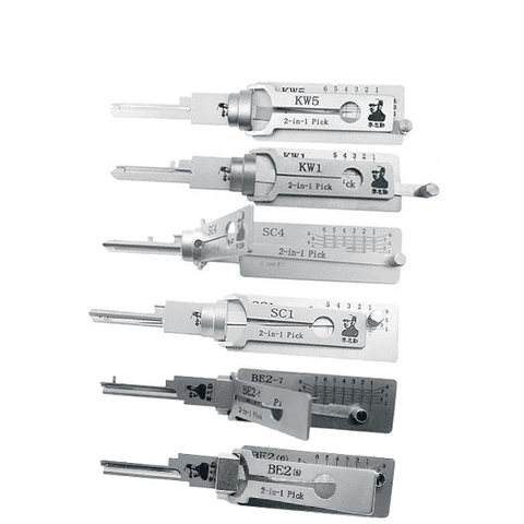 ORIGINAL LISHI - Residential Tools - KW1 - KW5 - SC1 - SC4 - BE2-6 - BE2-7 (BUNDLE OF 6) - UHS Hardware ORIGINAL LISHI - Residential Tools - KW1 - KW5 - SC1 - SC4 - BE2-6 - BE2-7 (BUNDLE OF 6) - UHS Hardware