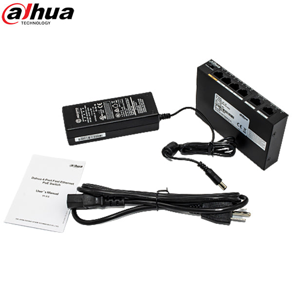 Dahua / 4-port PoE Ethernet switch 60W / 2MP / DH-PFS3006-4ET-60 - UHS Hardware Dahua / 4-port PoE Ethernet switch 60W / 2MP / DH-PFS3006-4ET-60 - UHS Hardware