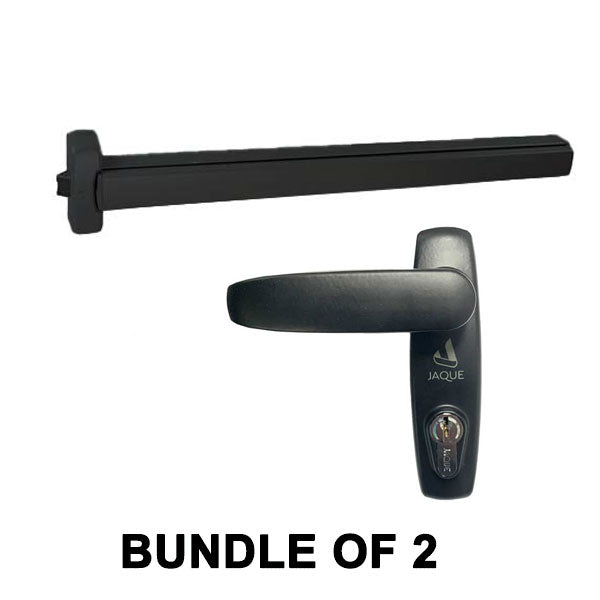 GAAB - T391-01 Panic Exit Device & T800M11 Lever Exit Trim - Matte Black (Bundle of 2) - UHS Hardware GAAB - T391-01 Panic Exit Device & T800M11 Lever Exit Trim - Matte Black (Bundle of 2) - UHS Hardware
