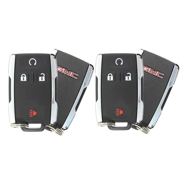 2 x 2014-2021 GMC Sierra Canyon / 4-Button Keyless Entry Remote / PN: 13580082 / M3N32337100 (OEM Refurb) (2 for 1) - UHS Hardware