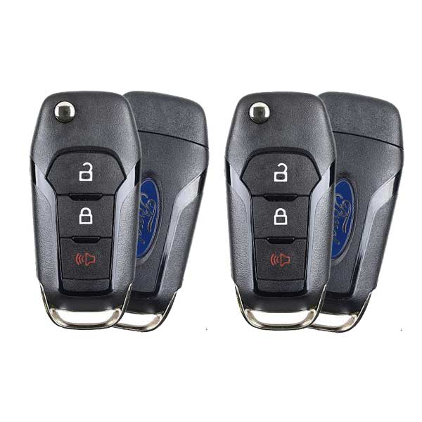 2 x 2015-2021 Ford / 3-Button Flip Key / PN: 164-R8130 / N5F-A08TAA (OEM Refurb) (2 for 1) - UHS Hardware
