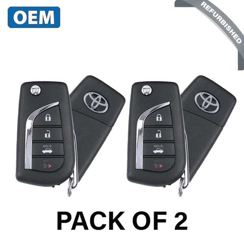 2 x 2018 - 2019 Toyota Camry / 4-Button Flip Key / PN: 89070-06790 / HYQ12BFB / H Chip (OEM Refurb) (2 for 1) - UHS Hardware 2 x 2018 - 2019 Toyota Camry / 4-Button Flip Key / PN: 89070-06790 / HYQ12BFB / H Chip (OEM Refurb) (2 for 1) - UHS Hardware