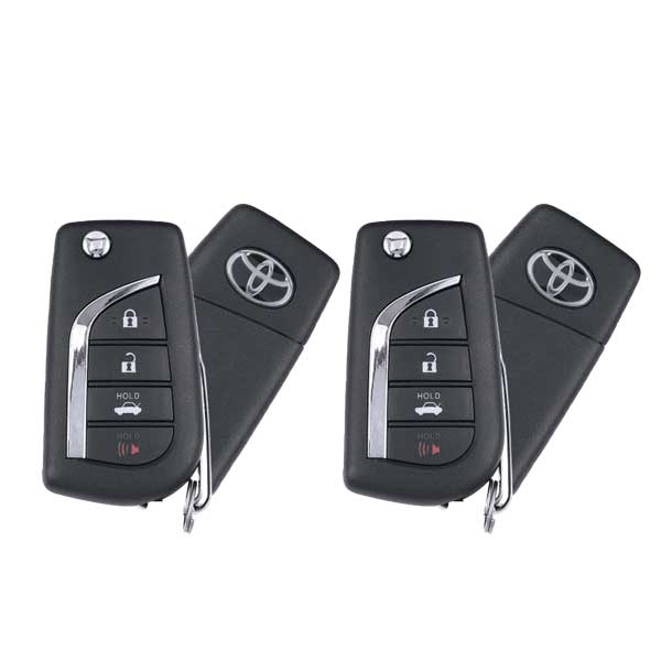 2 x 2018 - 2019 Toyota Camry / 4-Button Flip Key / PN: 89070-06790 / HYQ12BFB / H Chip (OEM Refurb) (2 for 1) - UHS Hardware 2 x 2018 - 2019 Toyota Camry / 4-Button Flip Key / PN: 89070-06790 / HYQ12BFB / H Chip (OEM Refurb) (2 for 1) - UHS Hardware