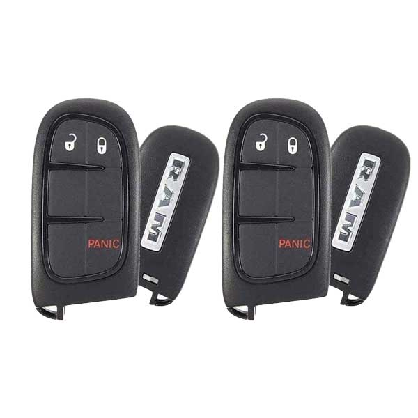 2 x 2013-2018 Dodge Ram / 3-Button Smart Key / PN: 56046954AG / GQ4-54T (OEM Refurb) (2 for 1) - UHS Hardware