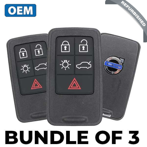 3 x 20072017 Volvo / 5Button Smart Key w/ Approach Lights / PN 3065